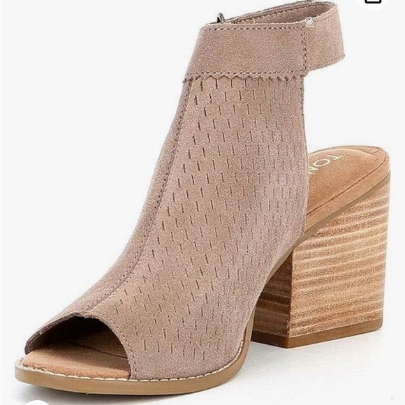 Toms Grenada Sandal Bootie Peep Toe Women’s Size 8 - Picture 1 of 11